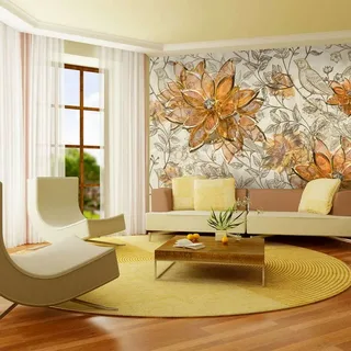 Smooth Living Room Wallpaper in Dubai