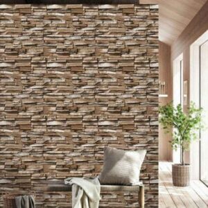 ( Asbestos wallpaper in brown ) EW