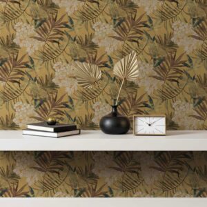 ( Breezy Botanicals wallpaper in Elegant-Wall-Mockup ) EW
