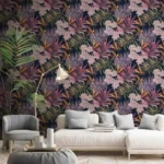 (Breezy Botanicals wallpaper in Pink ) EW)