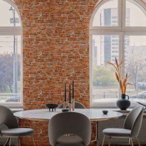 ( Brick Illusion Wallpaper in resturant ) EW