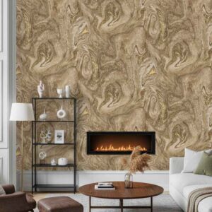 ( Drop of Sherry wallpaper in brown ) EW