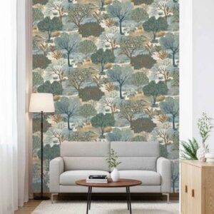 (Evergreen Forest wallpaper in green ) EW