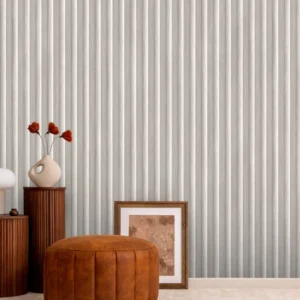 ( Fluted Timber striped wallpaper ) EW