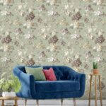 ( Lichen Green wallpaper in Elegant Living Corner ) EW