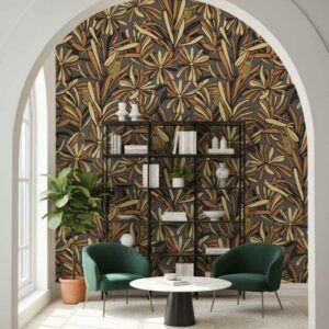 ( Mysterious wisteria wallpaper in brown ) EW