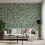 (Mysterious wisteria wallpaper in green ) EW