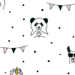 (Panda Party Kids Wallpaper ) EW
