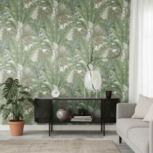 (Peculiar wallpaper in green ) EW