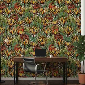 (Penelope Blume wallpaper in green ) EW