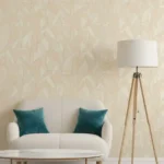 ( Ramsey Leaves wallpaper in beige) EW