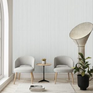 ( Selentine Plaster wallpaper in Rustic Modern Bedroom ) EW