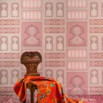 (Sheesh Mahal wallpaper in Pink ) EW)