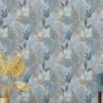 ( Spring Retreat wallpaper in blue ) EW