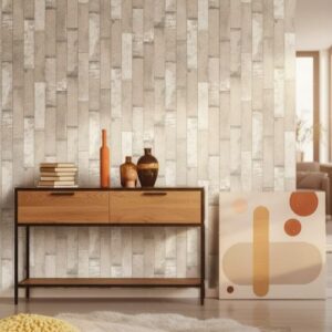 ( Traventine wallpaper in Entryway ) EW