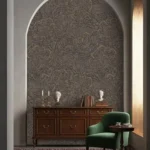 ( Tropical Meadows wallpaper in black ) EW