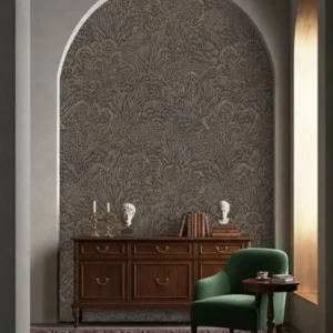 ( Tropical Meadows wallpaper in black ) EW