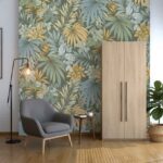 ( Vertical Herbaceous wallpaper in green ) EW