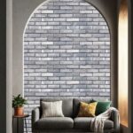 (Vintage Brick wallpaper in grey ) EW