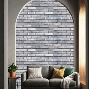 (Vintage Brick wallpaper in grey ) EW
